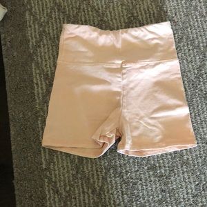 Light pink biker shorts